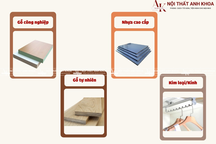 Chất liệu tủ quần áo treo tường tại Anh Khoa Chất liệu tủ quần áo treo tường tại Anh Khoa