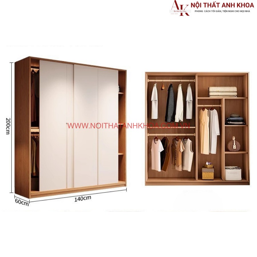 Tủ áo cửa lùa cao cấp gỗ công nghiệp Tủ áo cửa lùa cao cấp gỗ công nghiệp