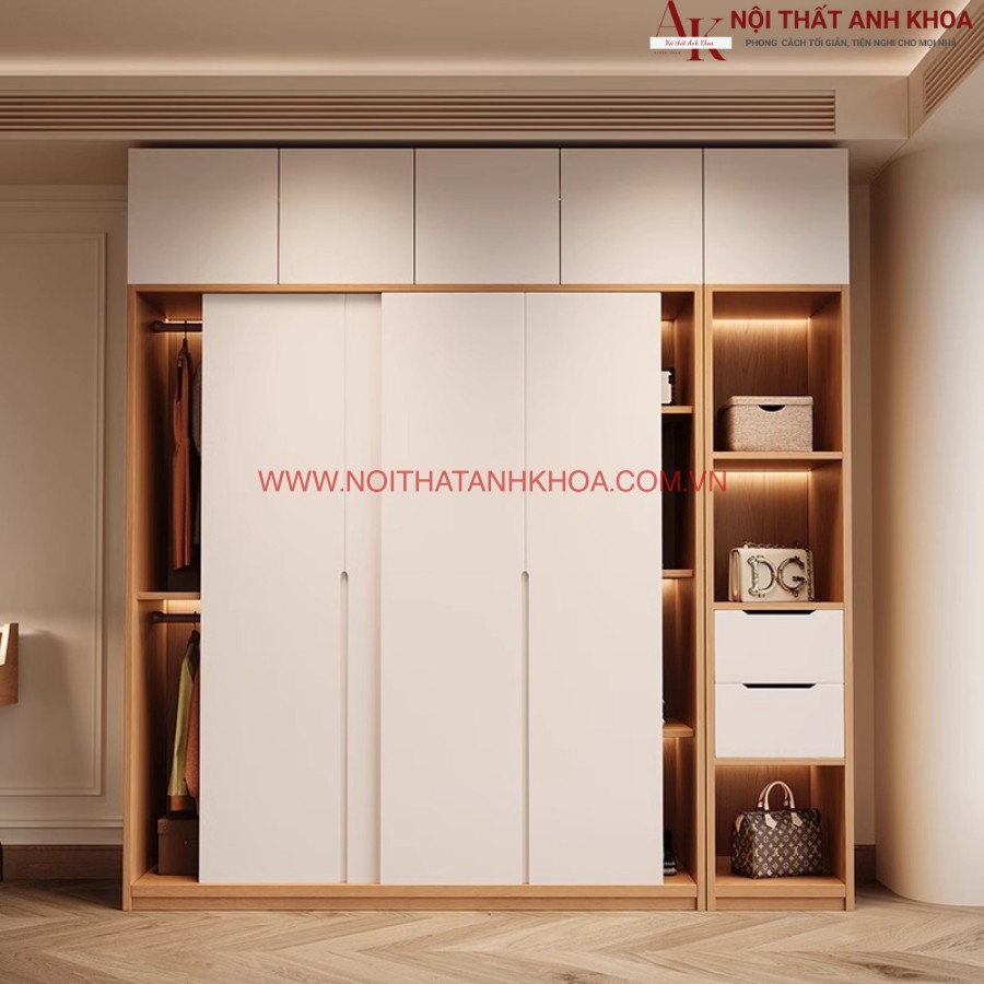 Tủ áo cửa lùa cao cấp gỗ công nghiệp Tủ áo cửa lùa cao cấp gỗ công nghiệp