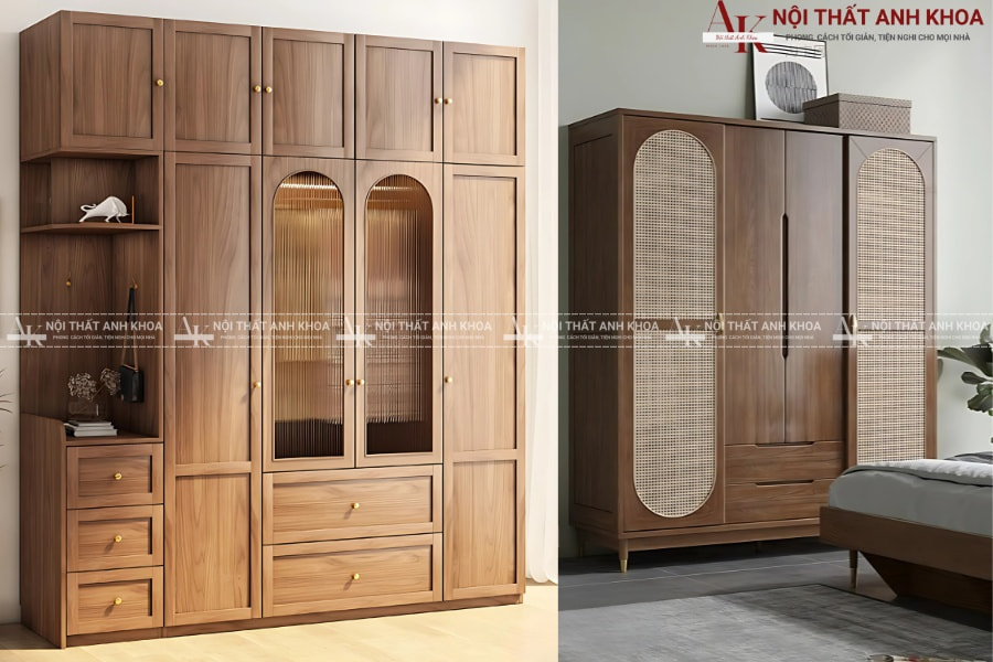 Tủ áo gỗ tự nhiên - Phong cách bắc âu Tủ áo gỗ tự nhiên - Phong cách bắc âu
