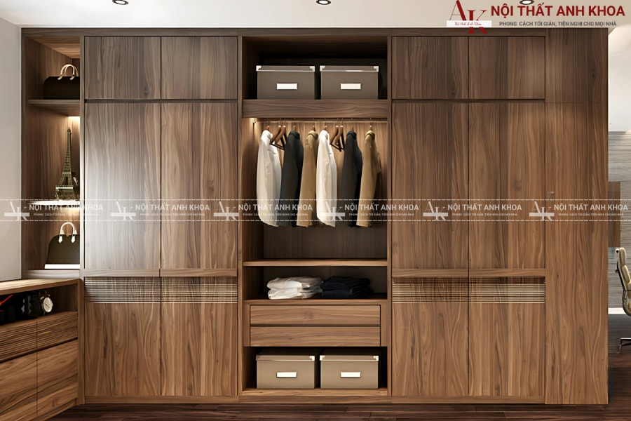 Mẫu tủ quần áo gỗ tự nhiên phong cách tối giản, tinh tế Mẫu tủ quần áo gỗ tự nhiên phong cách tối giản, tinh tế