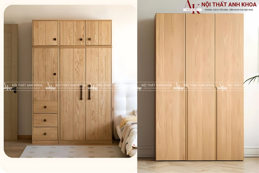 Chiếc tủ áo gỗ tự nhiên - Thiết kế thông minh  Chiếc tủ áo gỗ tự nhiên - Thiết kế thông minh