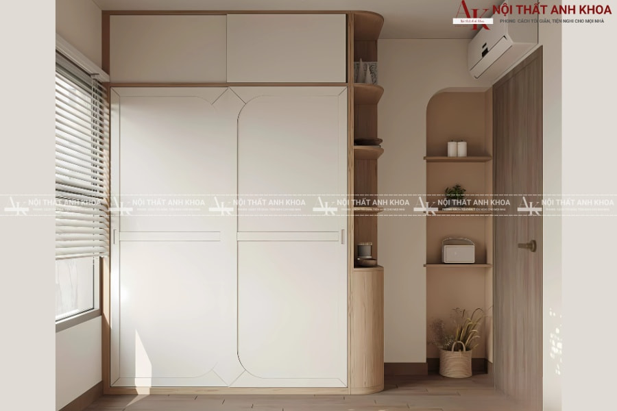 Tủ quần áo cánh lùa 2 cánh lùa - Gọn gàng, tinh tế