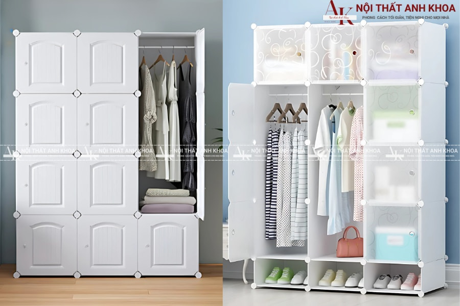 Tủ quần áo treo tường bằng nhựa - Bền bỉ và chống ẩm Tủ quần áo treo tường bằng nhựa - Bền bỉ và chống ẩm