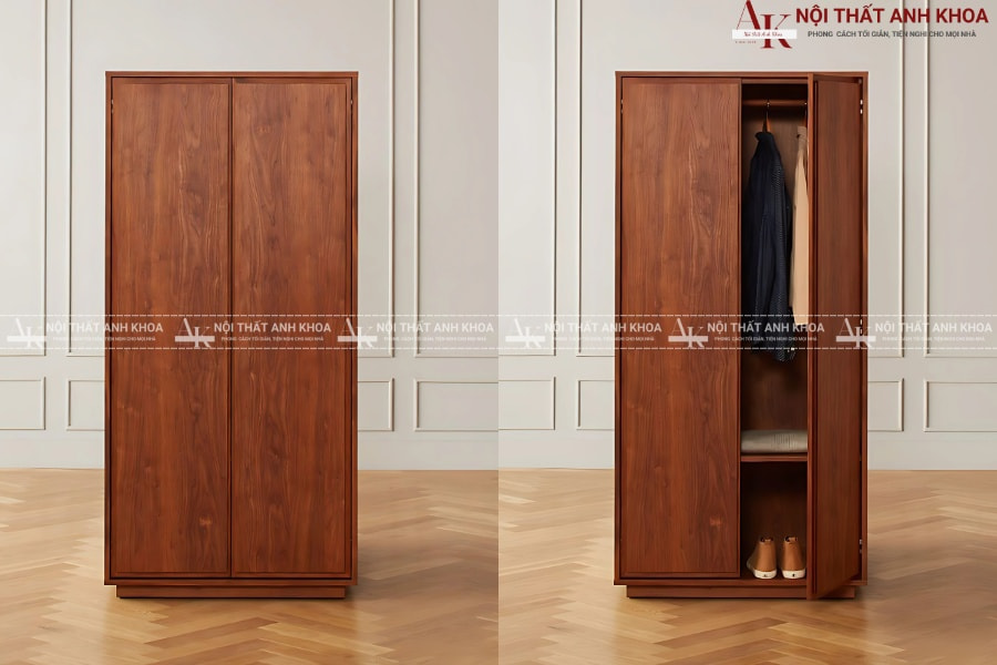 Thiết kế tủ quần áo thông có cánh thông minh cho nhà phố