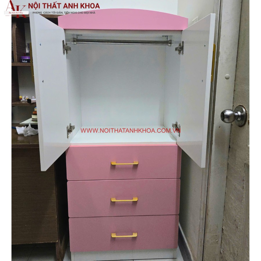 Không gian bên trong tủ quần áo gỗ công nghiệp MDF Không gian bên trong tủ quần áo gỗ công nghiệp MDF