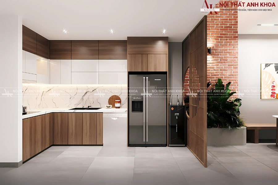 Tủ bếp hình chữ L phong cách tối giản - Minimalist Tủ bếp hình chữ L phong cách tối giản - Minimalist