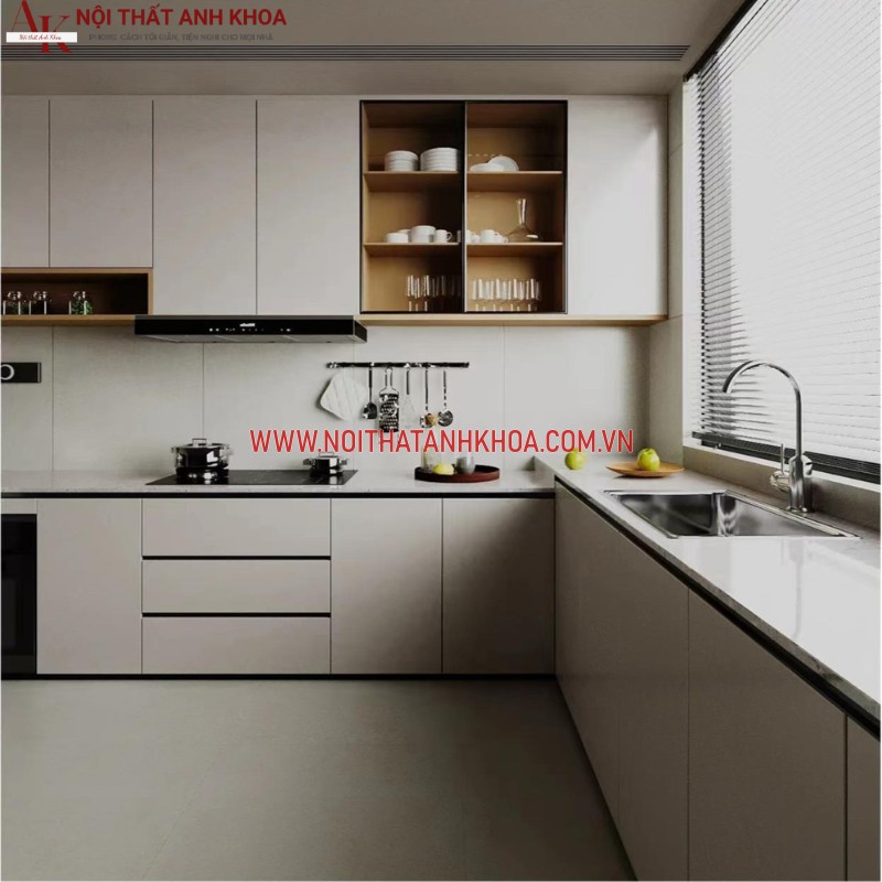 Tủ Bếp Gỗ Công Nghiệp Phối Màu Hiện Đại Sang Trọng Tủ Bếp Gỗ Công Nghiệp Phối Màu Hiện Đại Sang Trọng