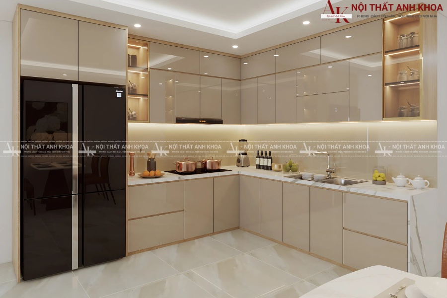 Tủ bếp đẹp với phụ kiện thông minh - Tối ưu công năng Tủ bếp đẹp với phụ kiện thông minh - Tối ưu công năng