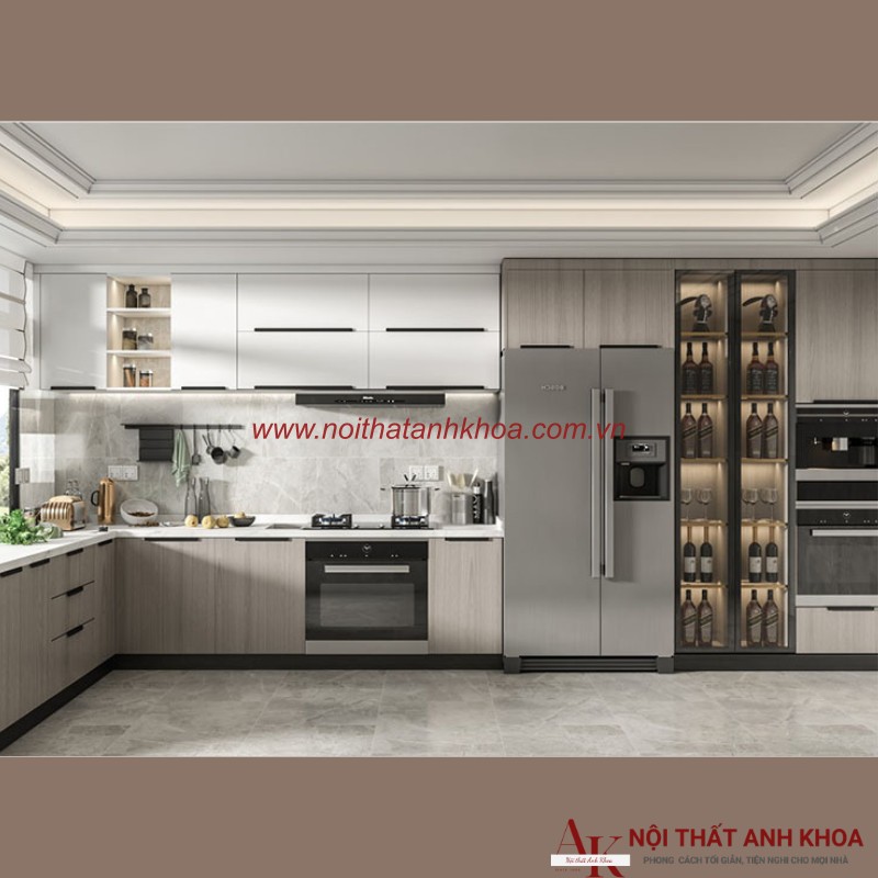 Tủ Bếp Hiện Đại Gỗ Công Nghiệp MDF Phủ Melamine Mang Phong Cách Hiện Đại Tủ Bếp Hiện Đại Gỗ Công Nghiệp MDF Phủ Melamine Mang Phong Cách Hiện Đại