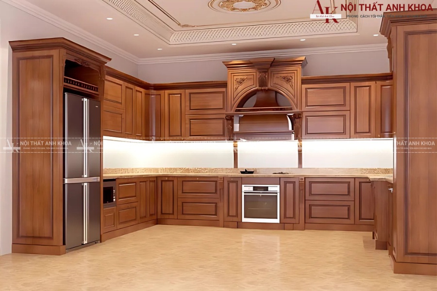 Tủ bếp gỗ tự nhiên - Vẻ đẹp tinh tế và hiện đại Tủ bếp gỗ tự nhiên - Vẻ đẹp tinh tế và hiện đại