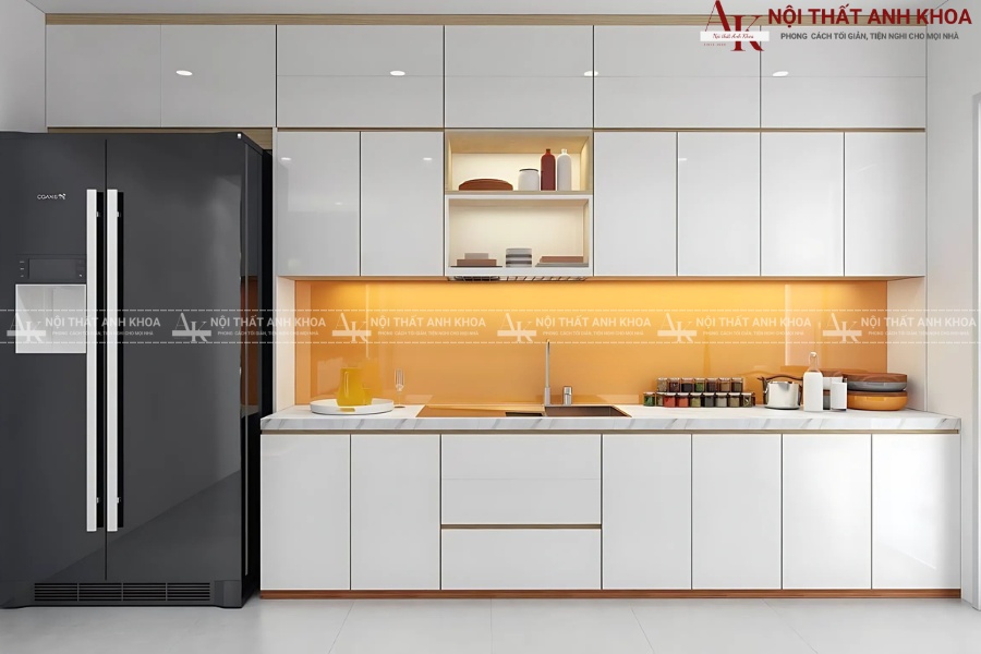 Mẫu tủ bếp An Cường mặt đá bền đẹp theo thời gian Mẫu tủ bếp An Cường mặt đá bền đẹp theo thời gian
