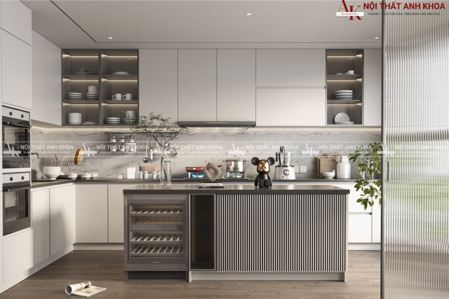Mẫu tủ bếp thông minh với thiết kế ngăn kéo tiện dụng Mẫu tủ bếp thông minh với thiết kế ngăn kéo tiện dụng