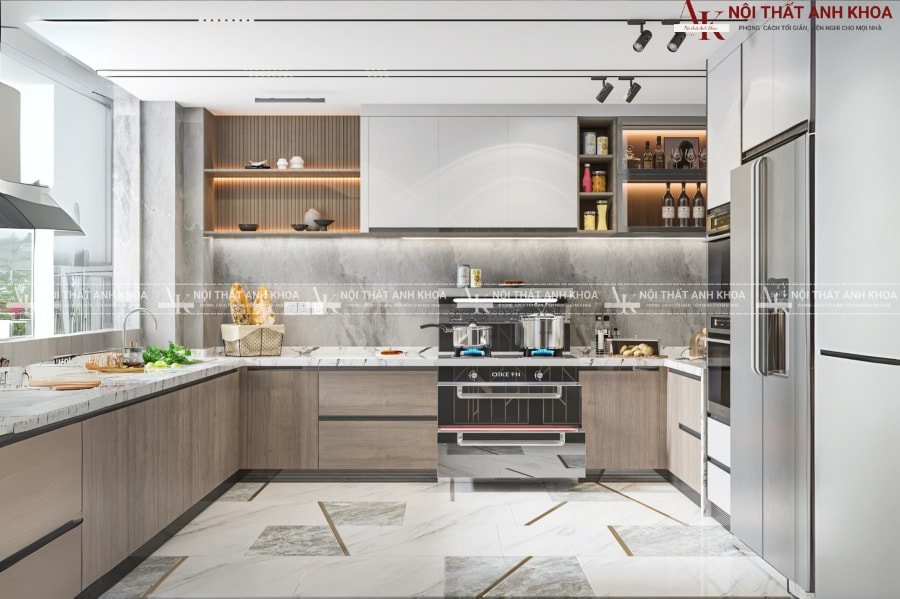 Tủ bếp thông minh giá rẻ, đẹp và bền cho gia đình Việt Tủ bếp thông minh giá rẻ, đẹp và bền cho gia đình Việt