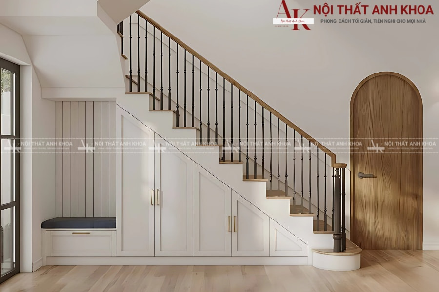 Tủ cầu thang bề mặt phủ Melamine, Laminate, Acrylic… Tủ cầu thang bề mặt phủ Melamine, Laminate, Acrylic…