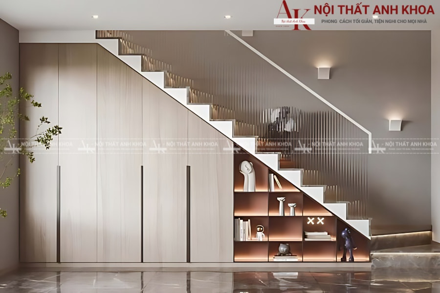 Tủ cầu thang đa dạng công năng Tủ cầu thang đa dạng công năng
