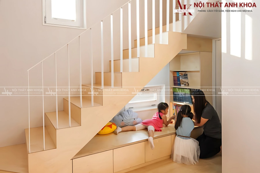 Mẫu tủ âm cầu thang được khách hàng ưa chuộng nhất Mẫu tủ âm cầu thang được khách hàng ưa chuộng nhất