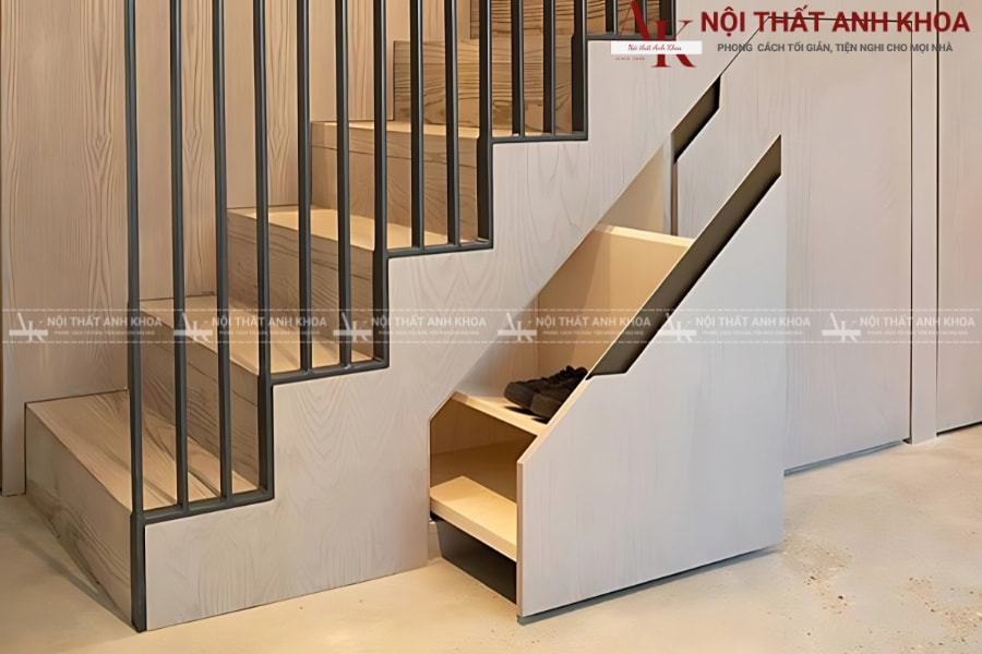 Tủ cầu thang dễ dàng thi công lắp đặt Tủ cầu thang dễ dàng thi công lắp đặt