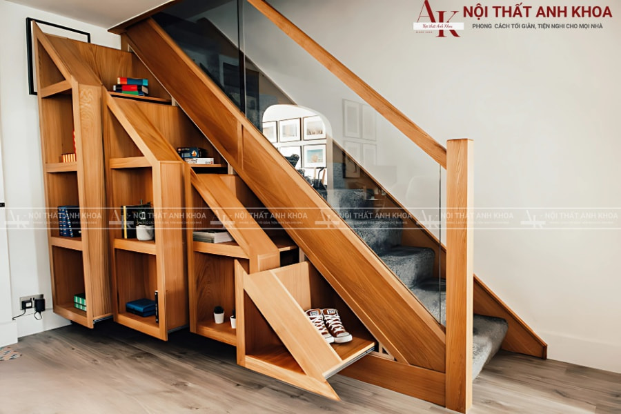 Tủ âm cầu thang đựng giày - Gọn gàng mỗi bước chân Tủ âm cầu thang đựng giày - Gọn gàng mỗi bước chân