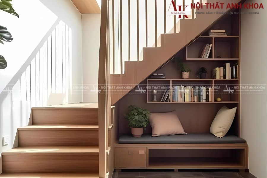 Tủ cầu thang gỗ công nghiệp MDF: Giải pháp nội thất thông minh Tủ cầu thang gỗ công nghiệp MDF: Giải pháp nội thất thông minh