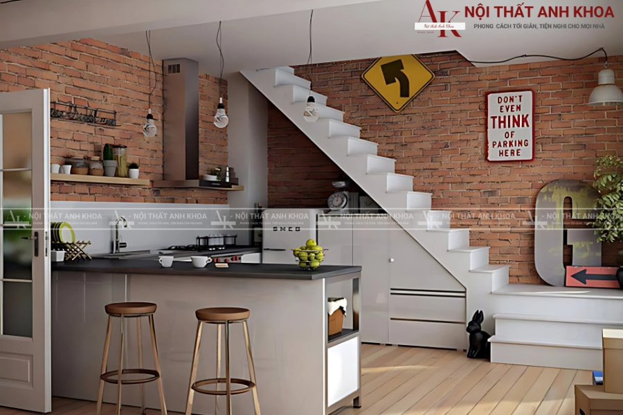 Tủ âm cầu thang tại nội thất Anh Khoa Tủ âm cầu thang tại nội thất Anh Khoa