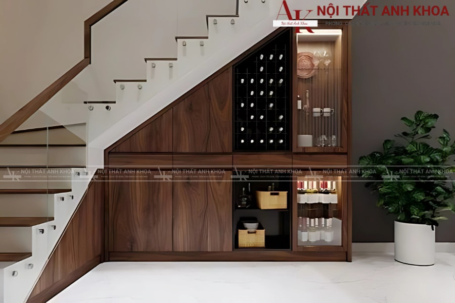 Mẫu tủ gầm cầu thang gỗ MDF - Vừa bền, vừa đẹp Mẫu tủ gầm cầu thang gỗ MDF - Vừa bền, vừa đẹp