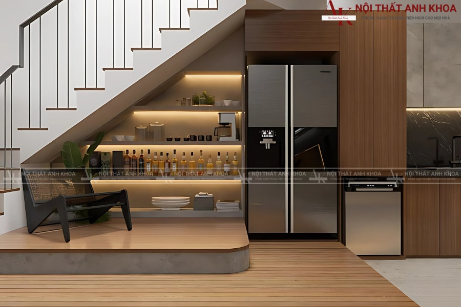 Mẫu tủ cầu thang gỗ MDF - Hiện đại nhất năm 2025  Mẫu tủ cầu thang gỗ MDF - Hiện đại nhất năm 2025