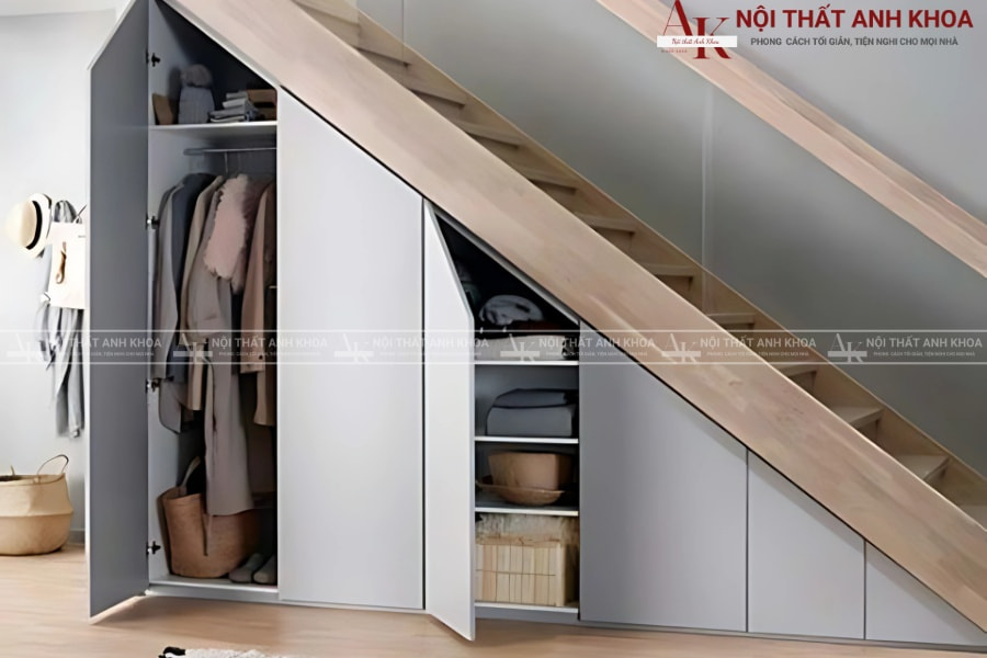 Tủ quần áo gầm cầu thang tại nội thất Anh Khoa Tủ quần áo gầm cầu thang tại nội thất Anh Khoa