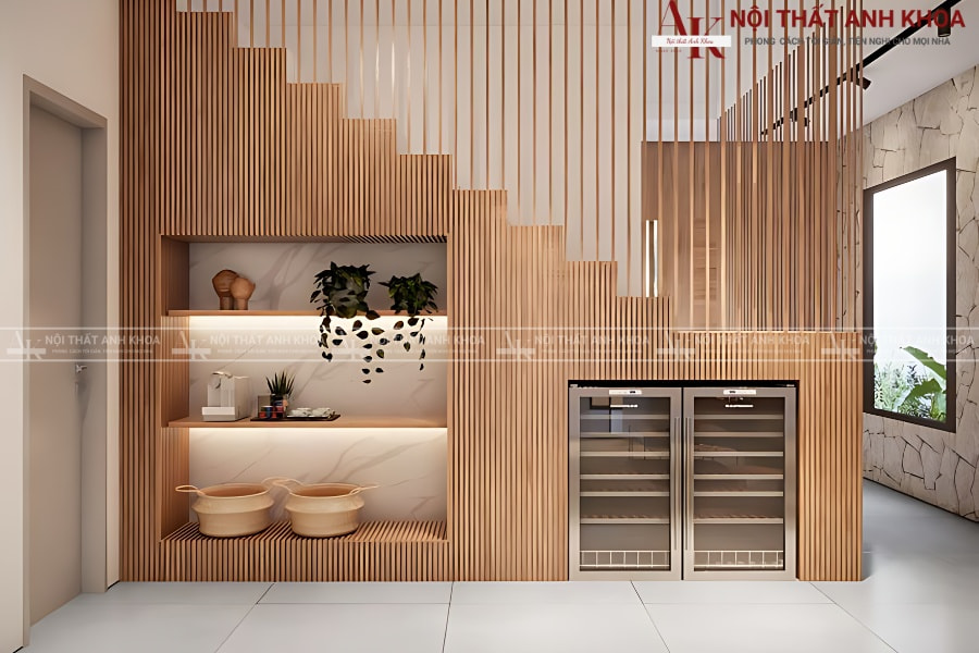 Tủ cầu thang gỗ công nghiệp giá rẻ, đẹp Tủ cầu thang gỗ công nghiệp giá rẻ, đẹp