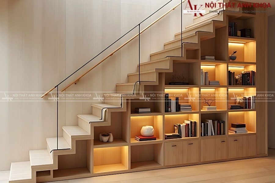 Tủ cầu thang - Bí quyết giải phóng diện tích Tủ cầu thang - Bí quyết giải phóng diện tích