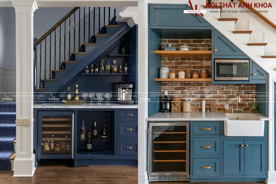 Tủ cầu thang gỗ MDF hiện đại, đẹp mắt Tủ cầu thang gỗ MDF hiện đại, đẹp mắt