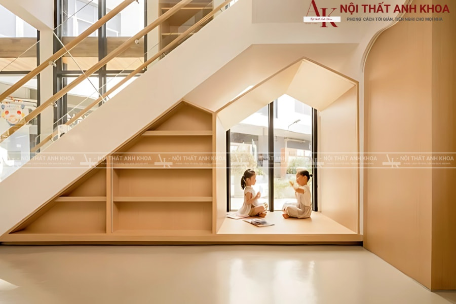 Tủ cầu thang thiết kế theo phong thủy Tủ cầu thang thiết kế theo phong thủy