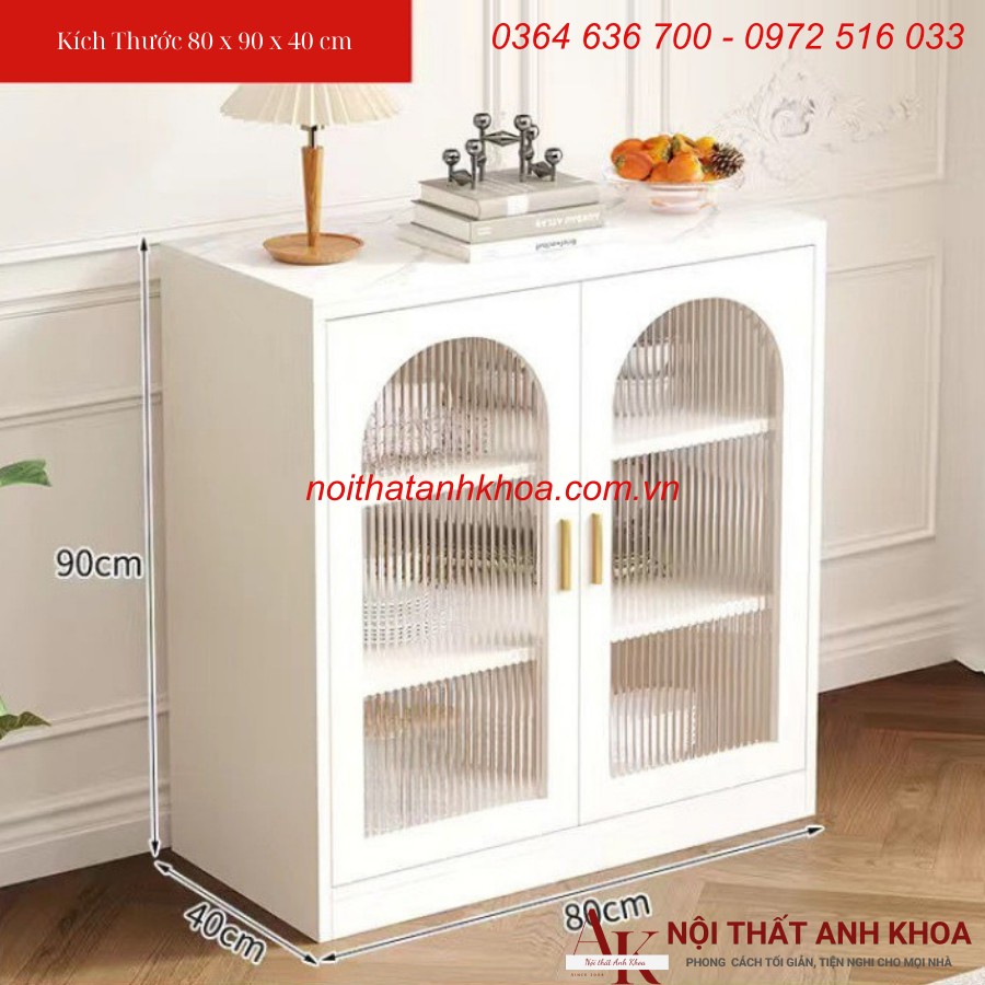 Kệ Chén Bát Gỗ MDF Màu Trắng (80 x 40 x 90 cm) Kệ Chén Bát Gỗ MDF Màu Trắng (80 x 40 x 90 cm)