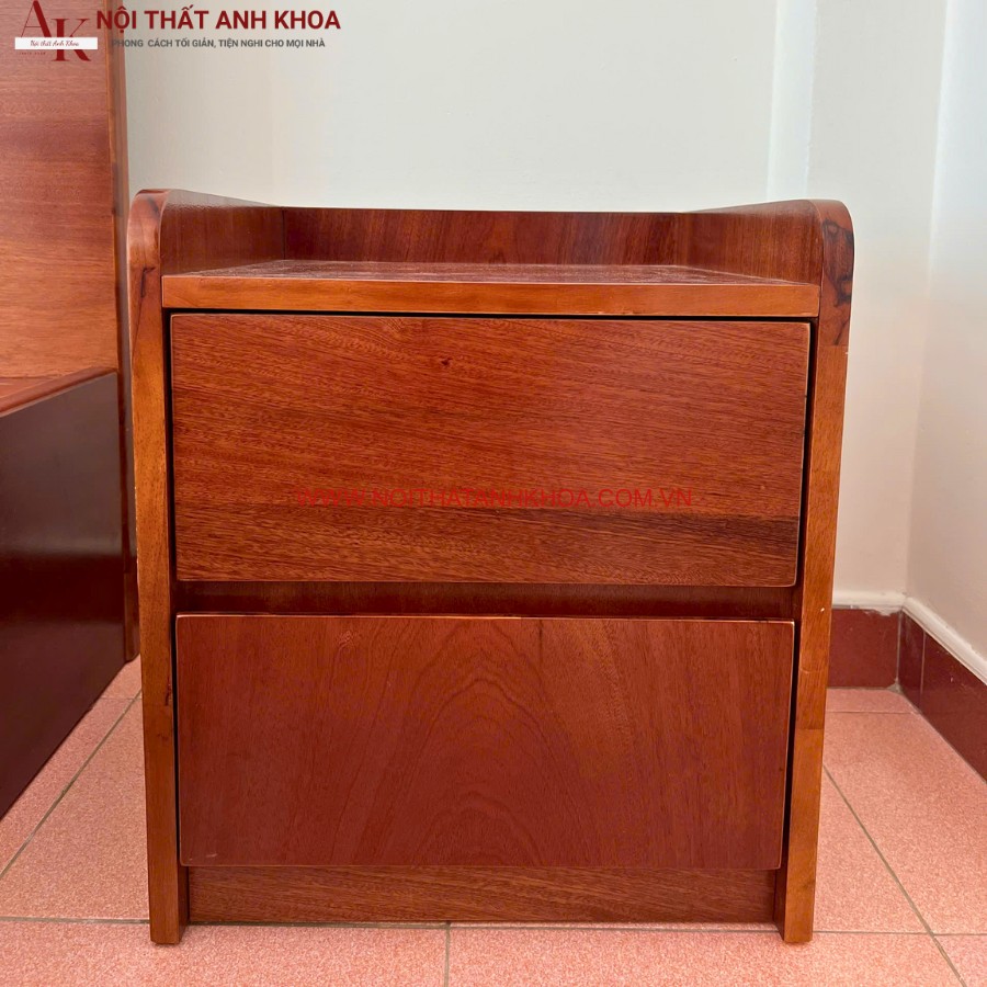 Tủ đầu giường gỗ ghép phủ xoan đào giá tốt Tủ đầu giường gỗ ghép phủ xoan đào giá tốt
