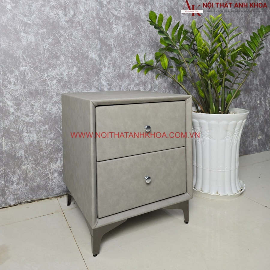 Tủ đầu giường gỗ MDF gam màu xám bê tông Tủ đầu giường gỗ MDF gam màu xám bê tông