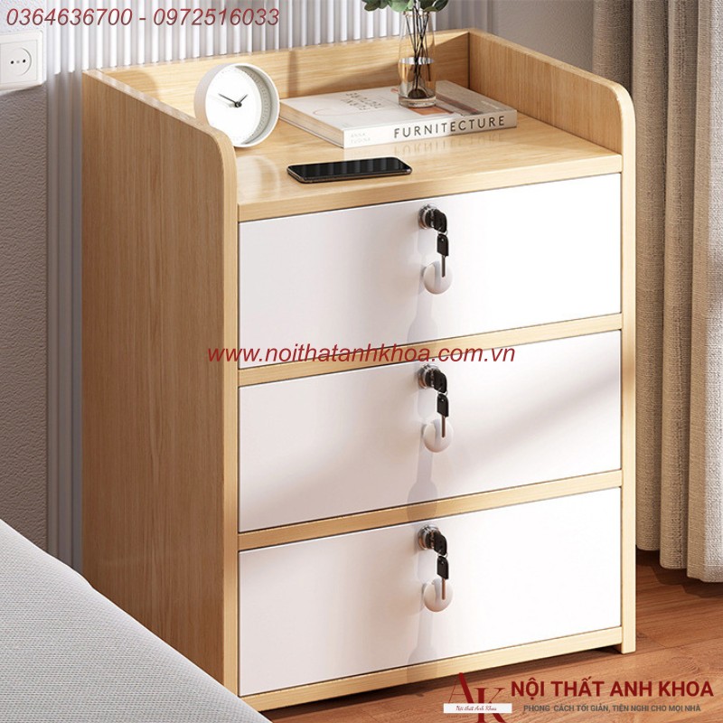 Tủ Đầu Giường Gỗ MDF Có Khoá Đẹp Đa Dạng Mẫu Mã Tủ Đầu Giường Gỗ MDF Có Khoá Đẹp Đa Dạng Mẫu Mã