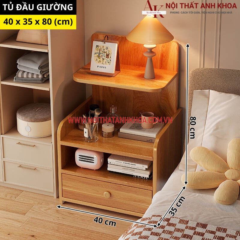 Tủ đầu giường thông minh gỗ công nghiệp đẹp hiện đại Tủ đầu giường thông minh gỗ công nghiệp đẹp hiện đại