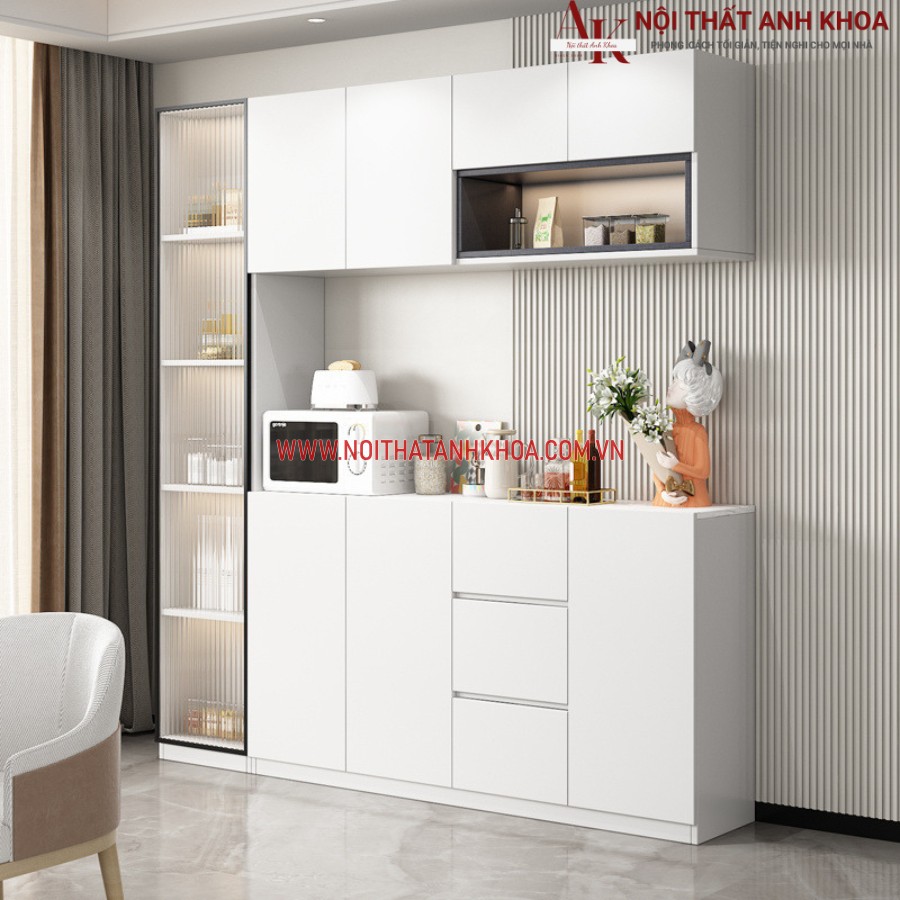 Tủ để đồ nhà bếp thông minh tiện lợi màu trắng kem Tủ để đồ nhà bếp thông minh tiện lợi màu trắng kem