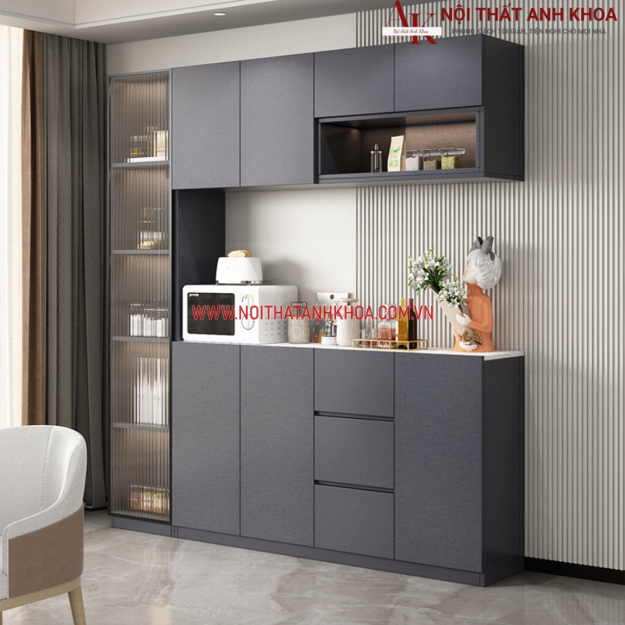 Tủ để đồ nhà bếp thông minh tiện lợi màu xám ghi Tủ để đồ nhà bếp thông minh tiện lợi màu xám ghi