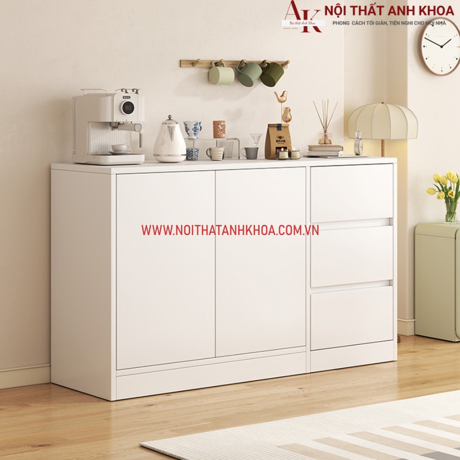 Tủ đựng đồ khô gỗ MDF màu trắng giá rẻ Tủ đựng đồ khô gỗ MDF màu trắng giá rẻ