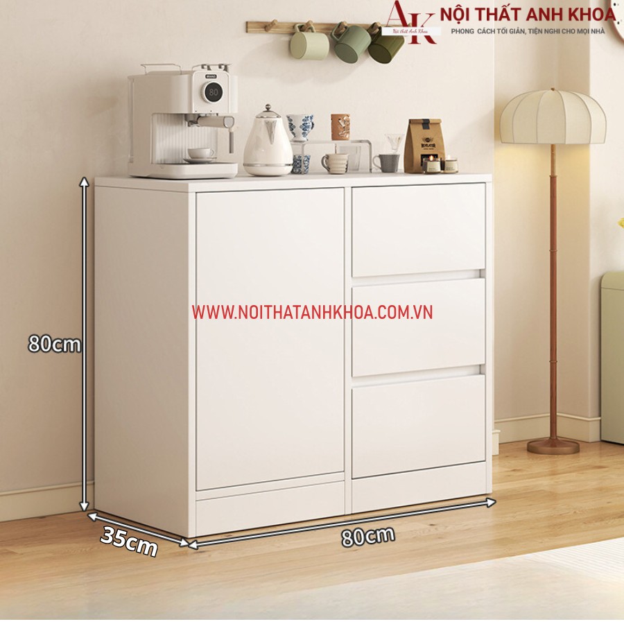 Tủ đựng đồ khô gỗ MDF màu trắng giá rẻ Tủ đựng đồ khô gỗ MDF màu trắng giá rẻ