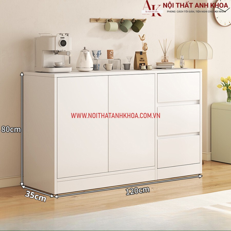 Tủ đựng đồ khô gỗ MDF màu trắng giá rẻ Tủ đựng đồ khô gỗ MDF màu trắng giá rẻ