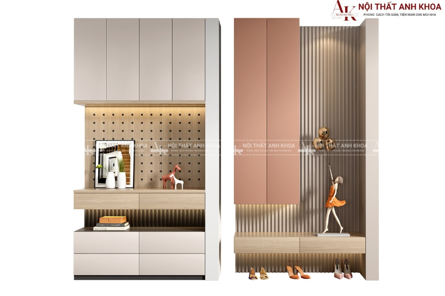 Tủ giày gỗ MDF kịch trần - Sự kết hợp giữa thẩm mỹ và công năng Tủ giày gỗ MDF kịch trần - Sự kết hợp giữa thẩm mỹ và công năng