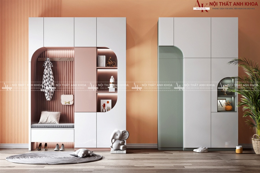 Tủ giày gỗ MDF cao kịch trần - Giải pháp lưu trữ tinh tế cho mọi gia đình Tủ giày gỗ MDF cao kịch trần - Giải pháp lưu trữ tinh tế cho mọi gia đình