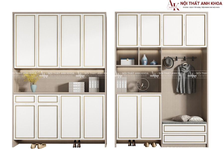 Mẫu tủ giày gỗ MDF đẹp - Hiện đại, tinh tế Mẫu tủ giày gỗ MDF đẹp - Hiện đại, tinh tế