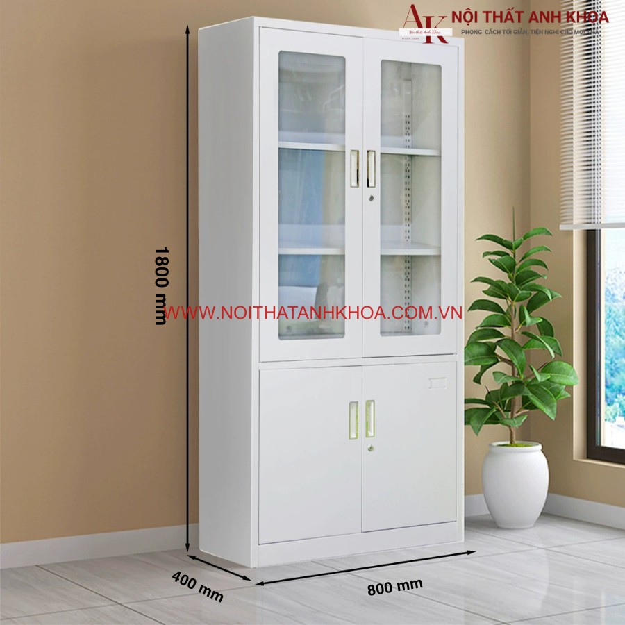 Tủ đựng hồ sơ gỗ công nghiệp màu trắng tinh tế, thanh lịch Tủ đựng hồ sơ gỗ công nghiệp màu trắng tinh tế, thanh lịch