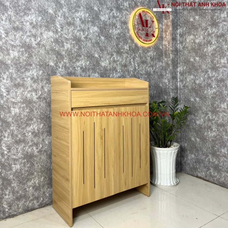 Tủ giày 2 cánh gỗ công nghiệp đẹp hiện đại, tiện nghi Tủ giày 2 cánh gỗ công nghiệp đẹp hiện đại, tiện nghi