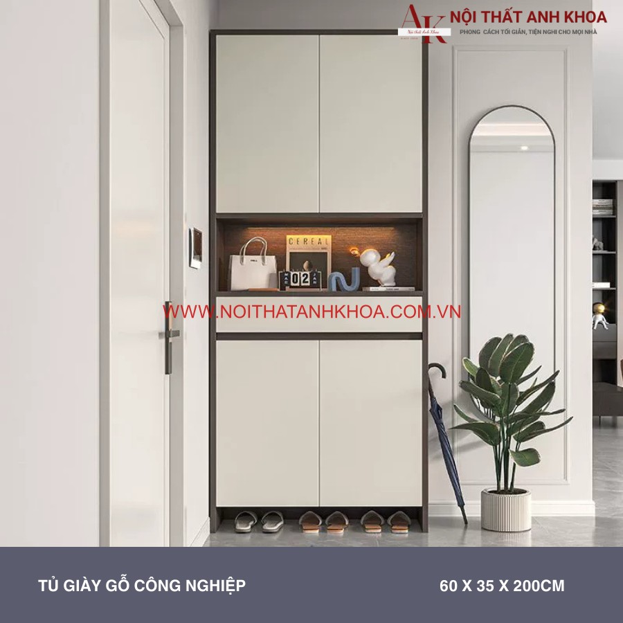 Tủ giày gỗ công nghiệp 2 tầng thông minh, lợi ích cho gia đình Tủ giày gỗ công nghiệp 2 tầng thông minh, lợi ích cho gia đình