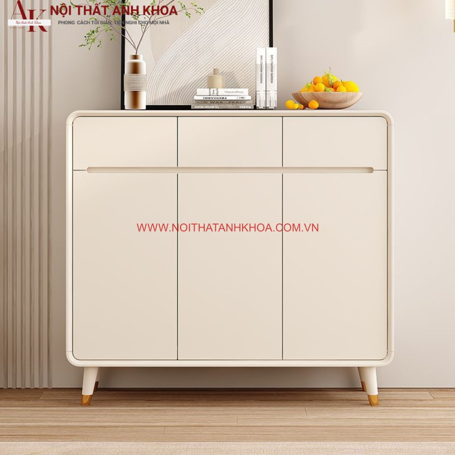 Tủ giày cao cấp gỗ công nghiệp màu trắng - Hiện đại, tinh tế Tủ giày cao cấp gỗ công nghiệp màu trắng - Hiện đại, tinh tế