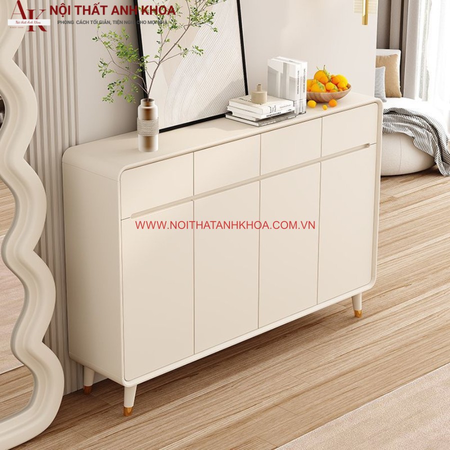 Tủ giày cao cấp gỗ công nghiệp màu trắng - Hiện đại, tinh tế Tủ giày cao cấp gỗ công nghiệp màu trắng - Hiện đại, tinh tế
